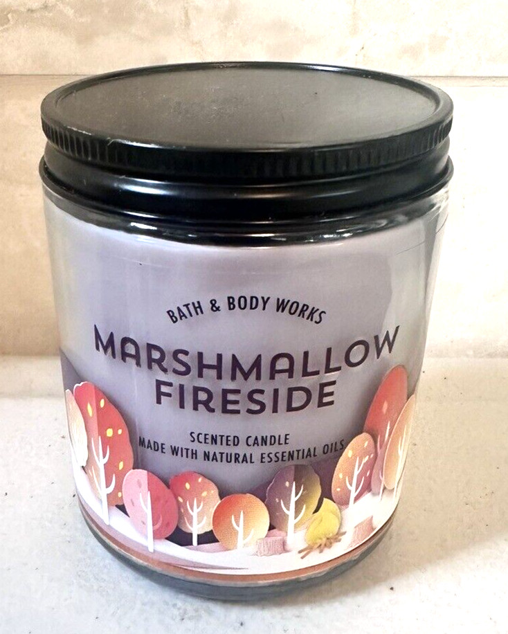 Bath & Body Works MARSHMALLOW FIRESIDE SINGLE WICK 7 oz NEW gallery