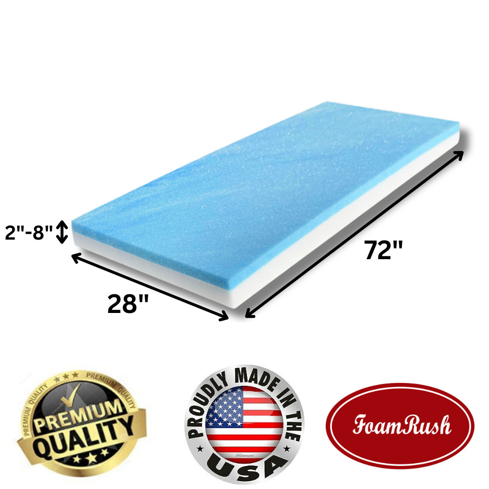FoamRush Bunk (28" x 72") Cooling Gel Memory Foam RV Mattress Medium Firm USA gallery