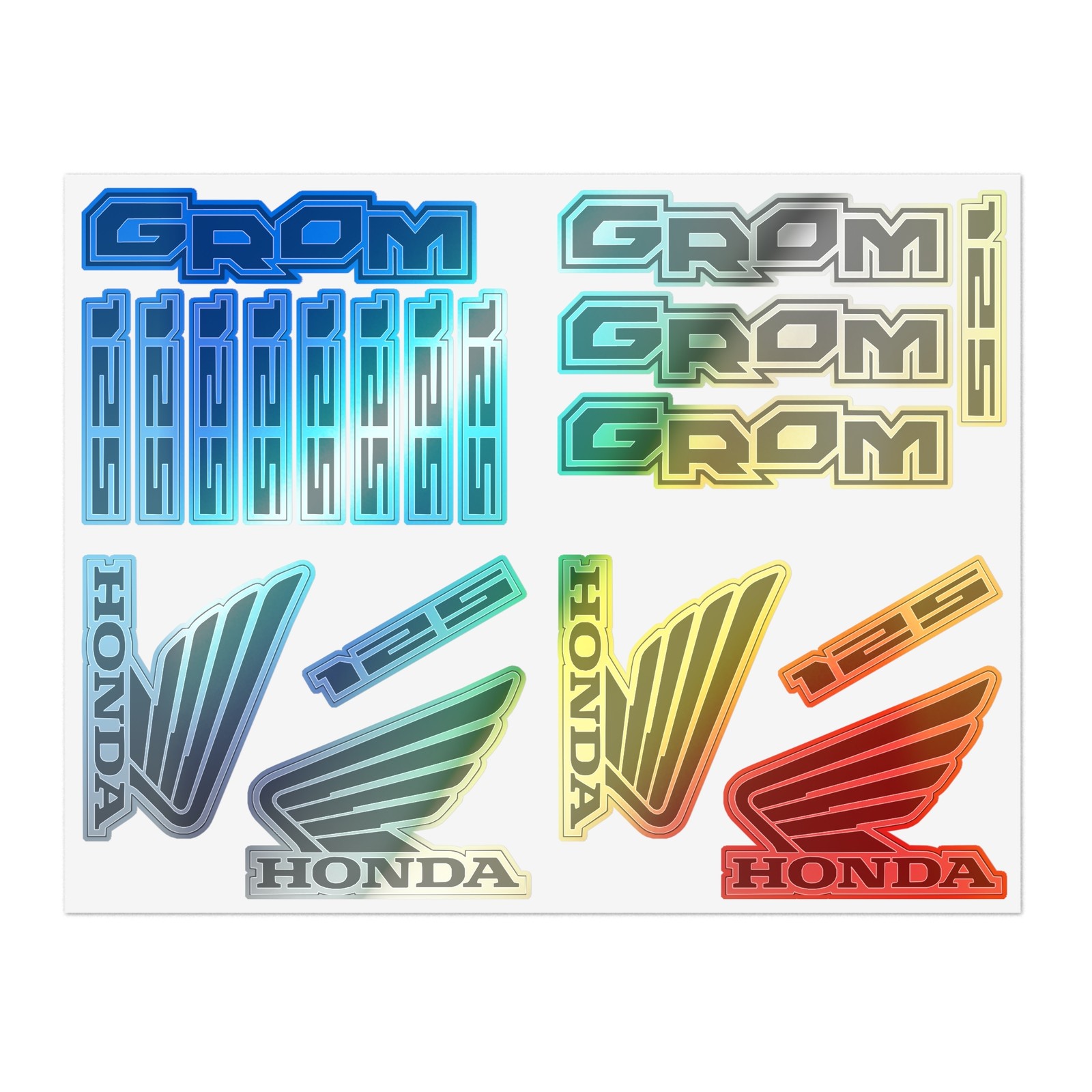 Honda Grom Decals black w/ white background FREE SHIPPING! gallery