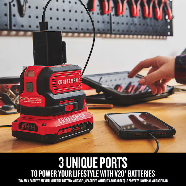 CRAFTSMAN 20-volt, 150-Watts Portable Power Station (Battery Not Included) gallery