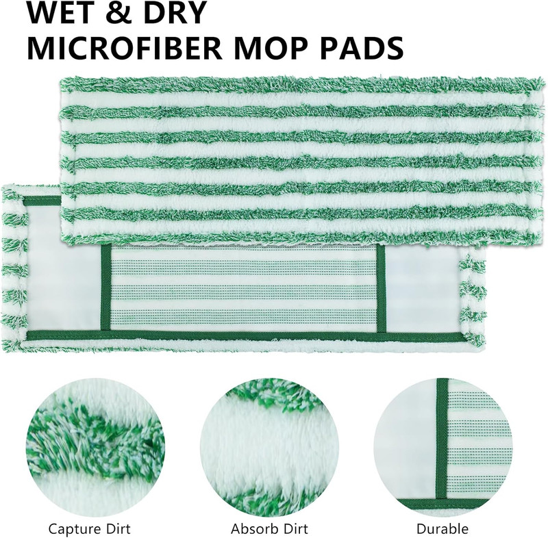 6 Pack Replacement Mop Refills Compatible with Libman Wet & Dry Microfiber Mop, gallery