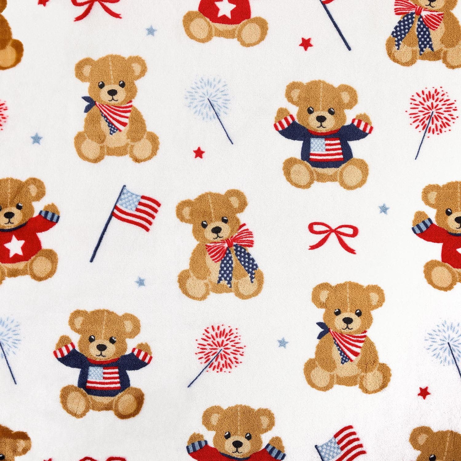 Member’s Mark Red, White & Blue Lounge Throw 60" x 70", Americana Teddy gallery