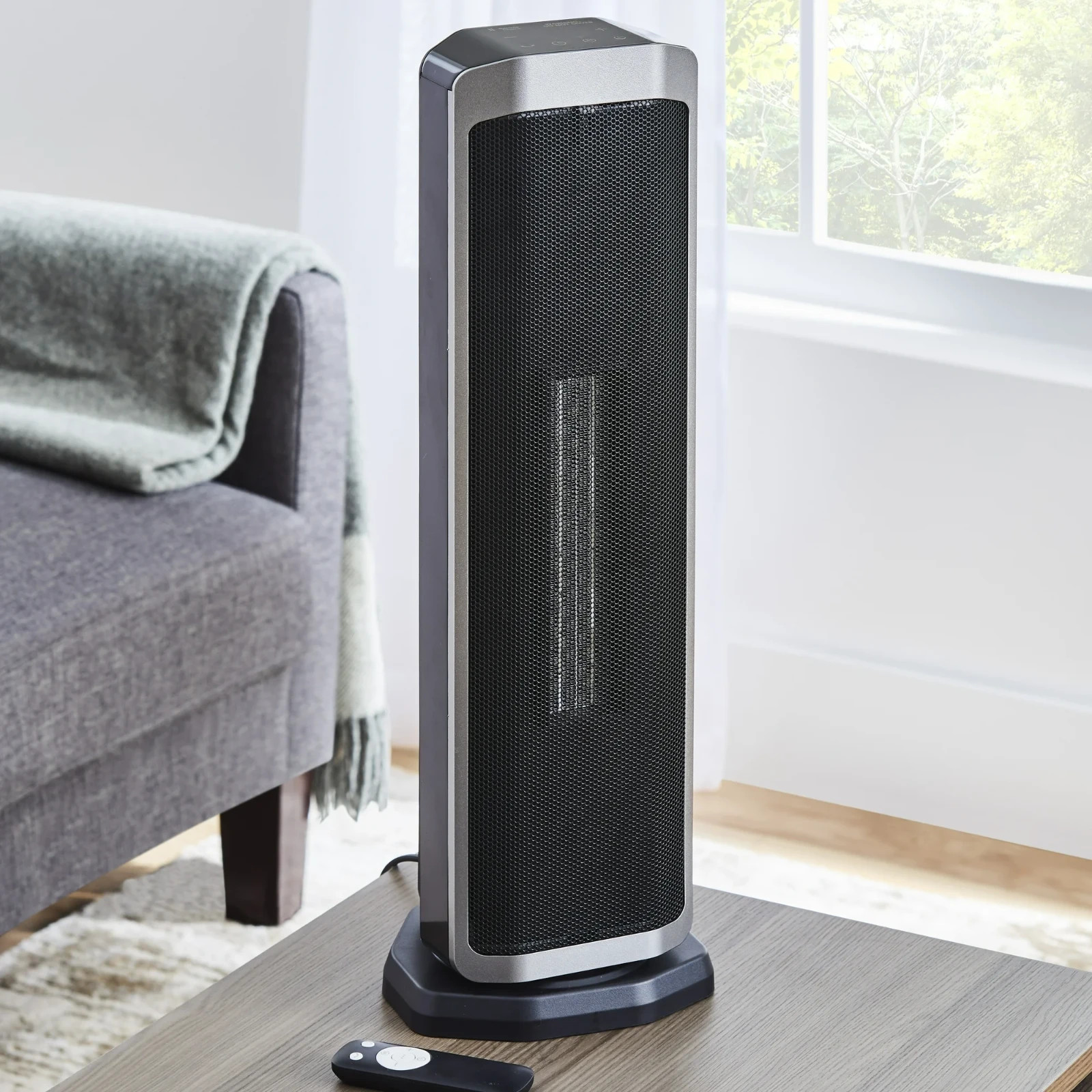 Better Homes & Gardens 23" Tower Ceramic Heater Black BHF136193153ERB Open Box gallery