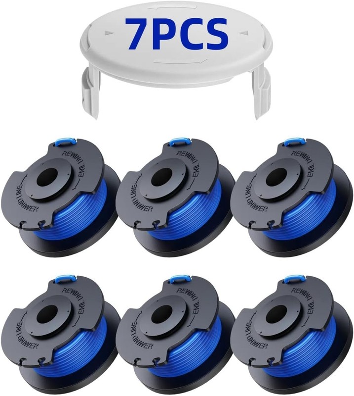 Long-Lasting Replacement String for Ryobi Trimmers - 6 Spools + 1 Cap Included gallery