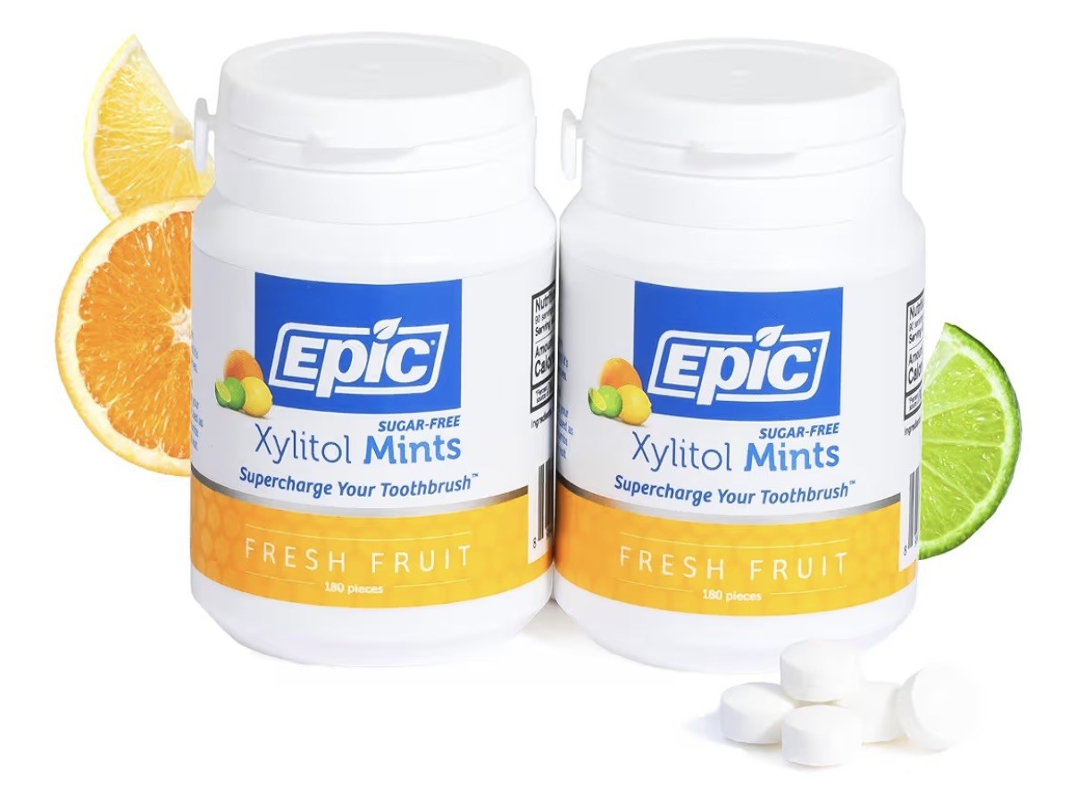Epic 100% Xylitol Mints - Fruit Flavored Mint (2 Count/180 total) gallery