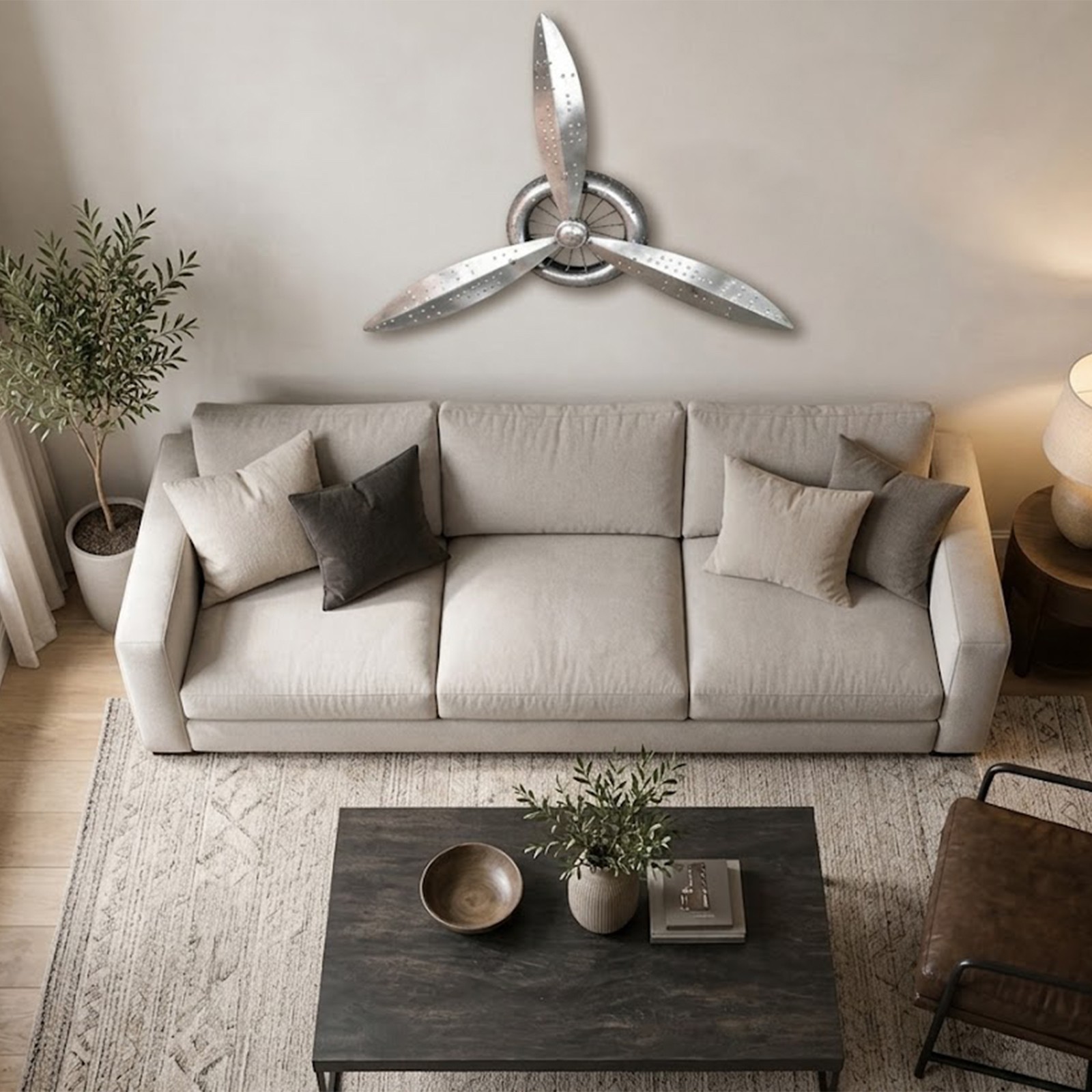 Hand-Riveted Aluminum Airplane Propeller Aviator Propeller Wall Art Steampunk gallery