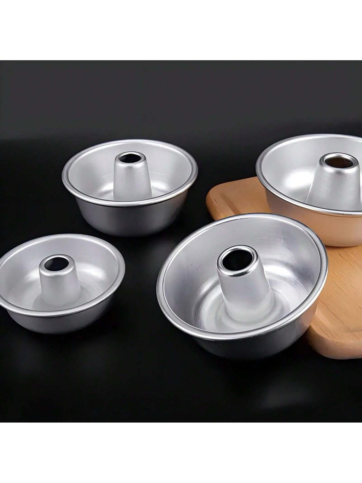 Multicolor 4-Piece Set S M L XL Anodized Aluminum Donut Cake Mold gallery