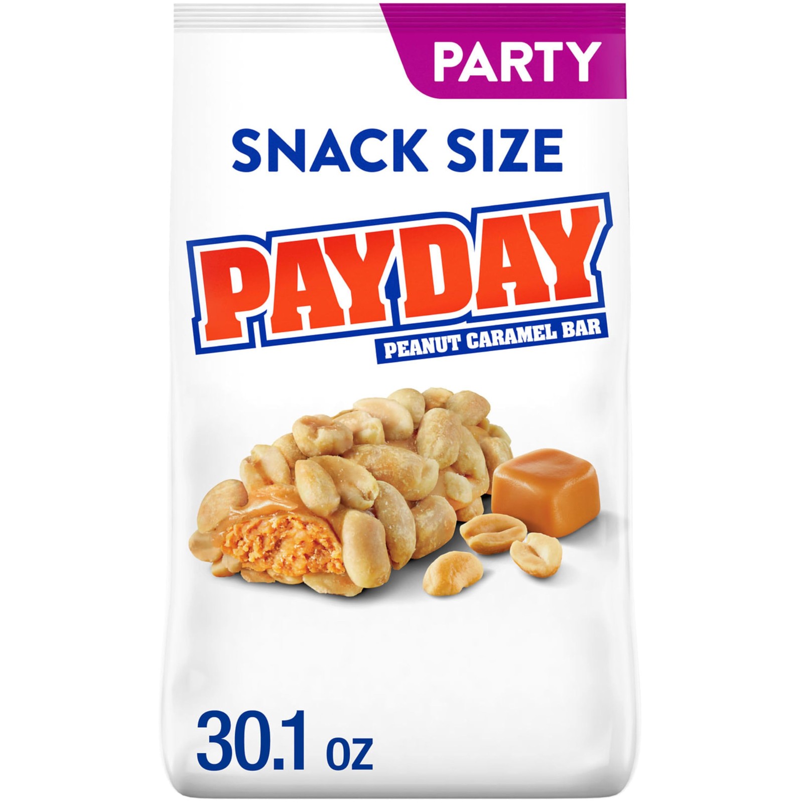 PAYDAY Peanut Caramel Snack Size, Candy Party Pack, 30.1 oz gallery