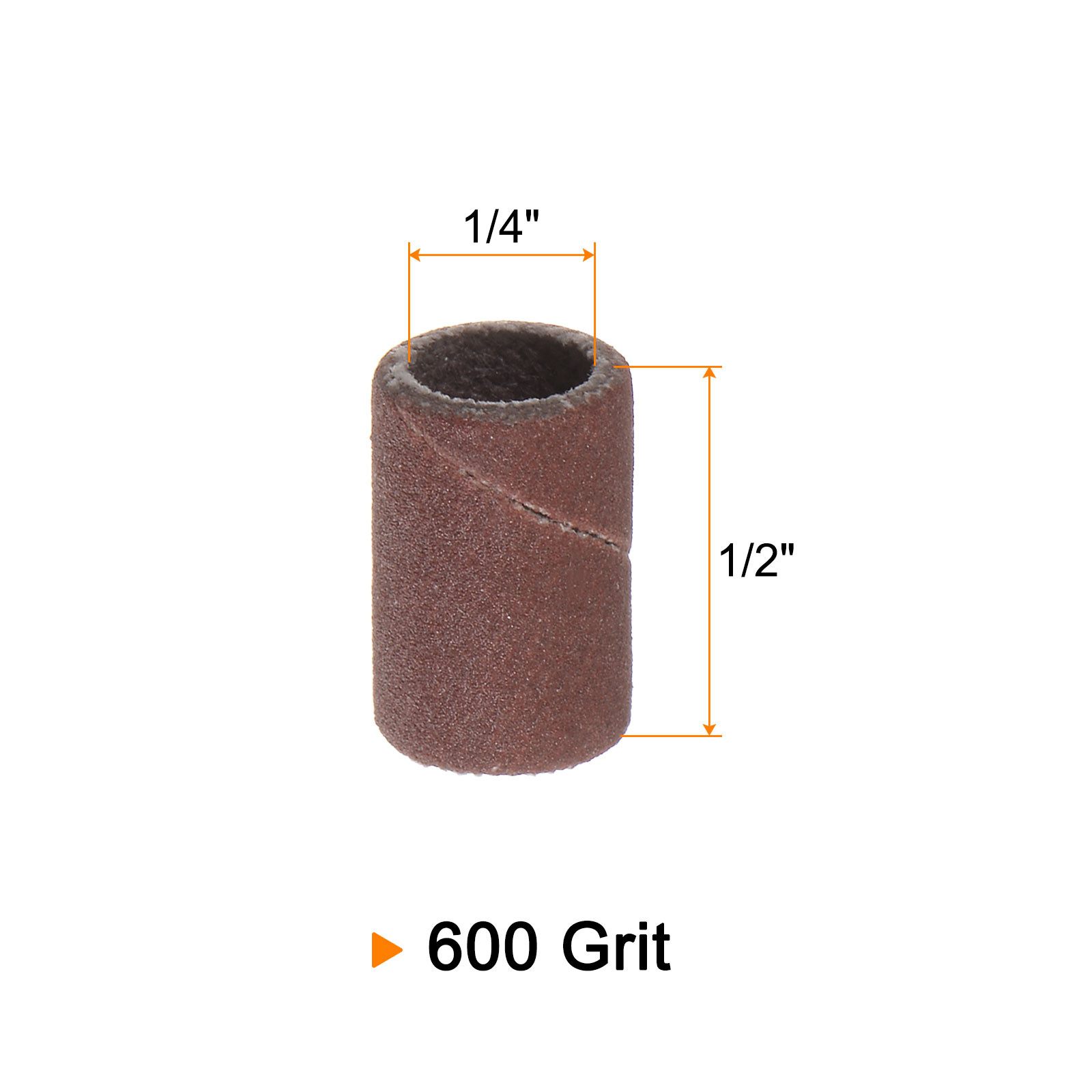 100pcs Sanding Drums 1/4 Inch Mini Sanding Sleeves 600 Grit Sanding Bands gallery