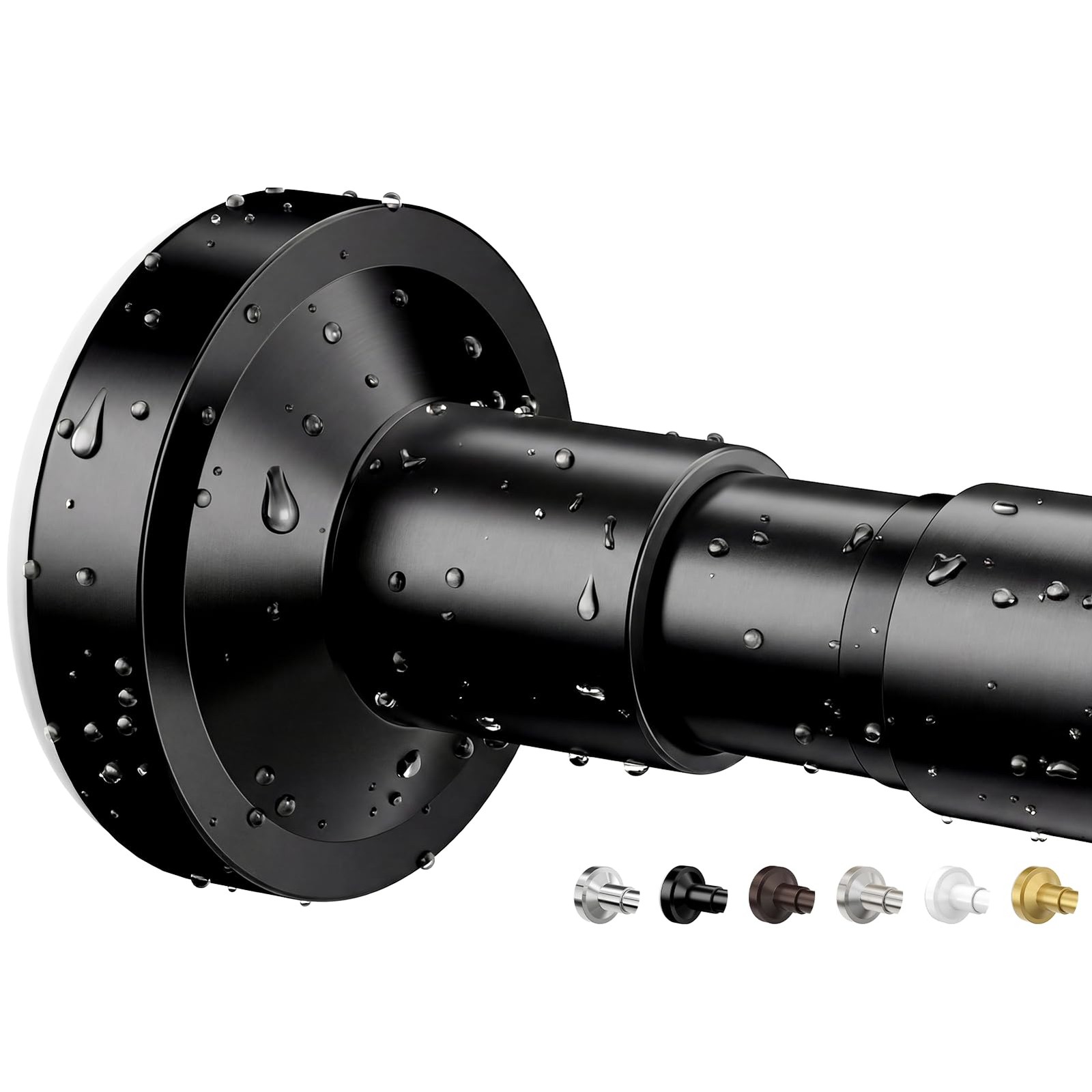 Bonpally Shower Curtain Rod, Adjustable 32-61 Inches Inches, Black gallery