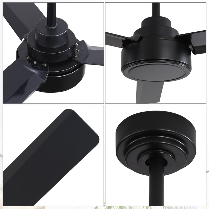 Sofucor Low Profile Ceiling Fan No Light Remote Indoor Outdoor Quiet Ceiling Fan gallery