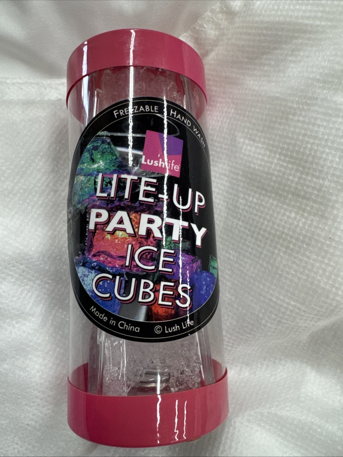 Set Of 3 Light Up Lite-Up Party Flashing Ice Cubes NEW Freezable gallery