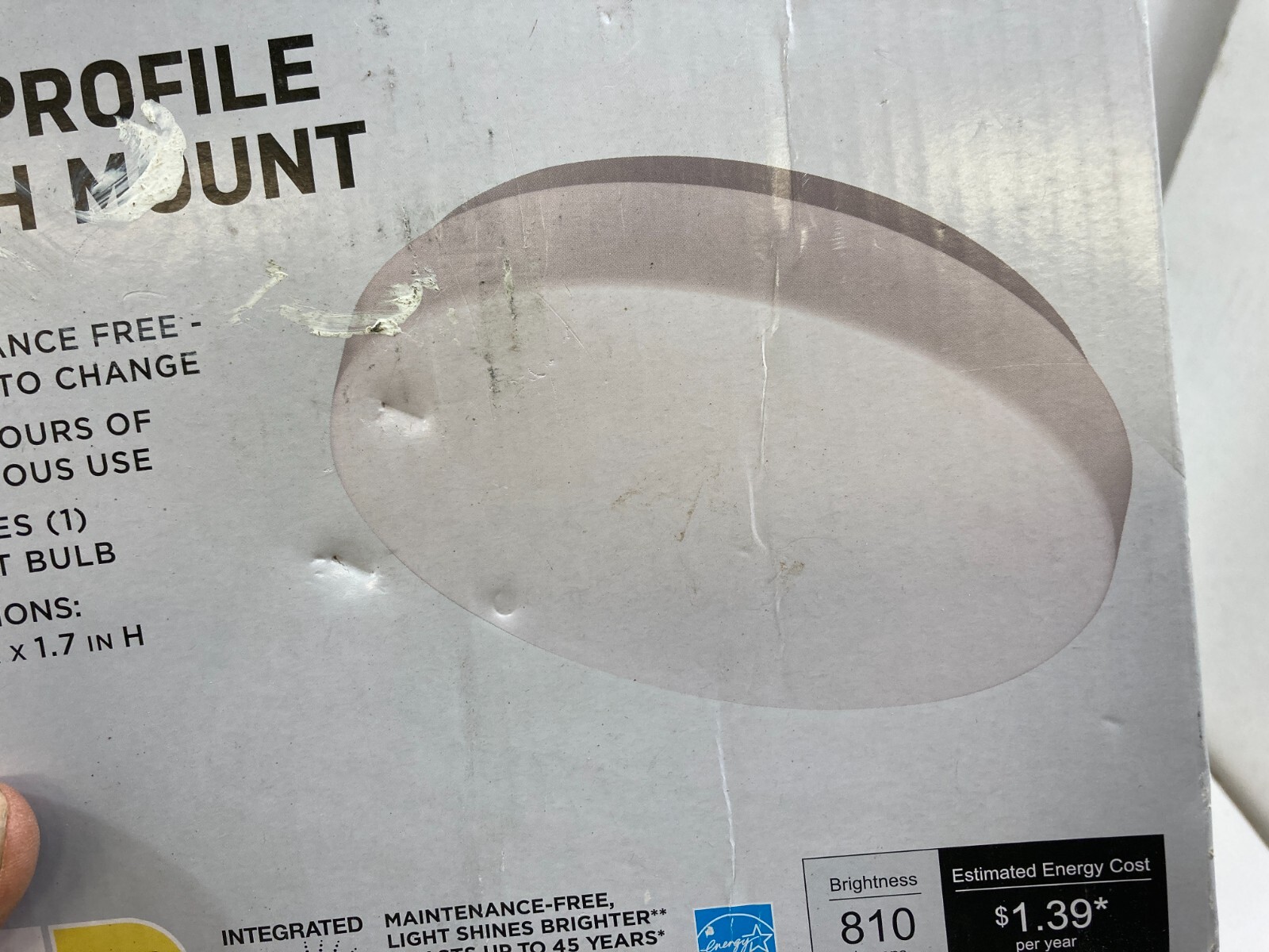 Commercial Electric LED Flush Mount Ceiling Light Fixture 810Lm 7" 1006 615 888 gallery