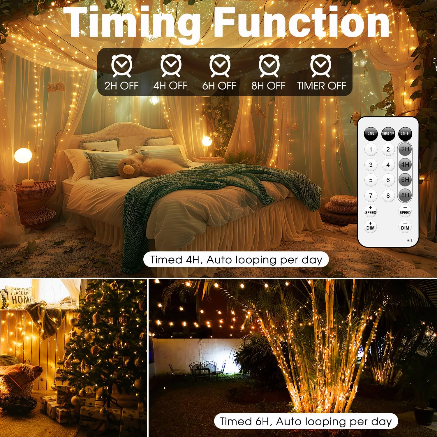 Fairy Lights Plug in 66FT 200 LED USB Twinkle Lights for Bedroom Copper Wire ... gallery