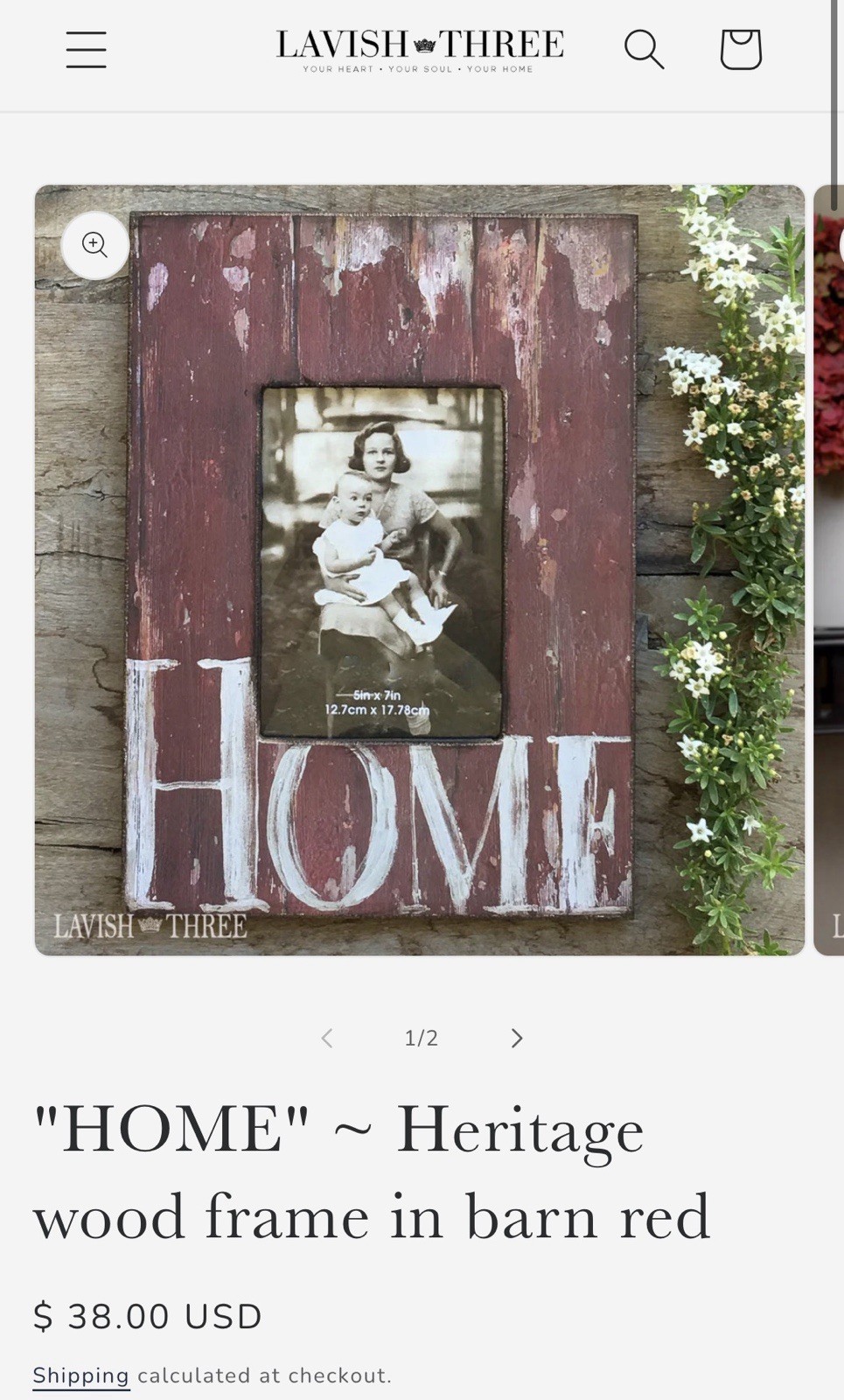 NEW Creative Co-Op Farmhouse Distressed Barn Heritage Wood Frames Set Of 3 gallery