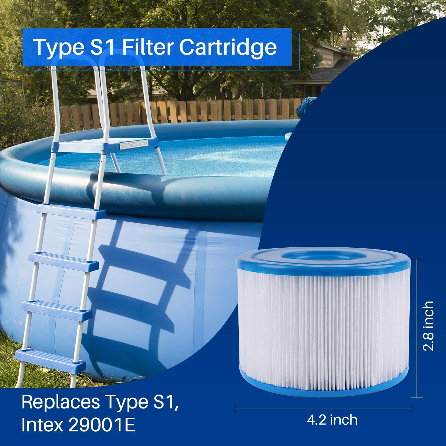 POOLPURE 6 Pack Type S1 Replacement PureSpa Filter for Easy Set Pool Cartridges gallery