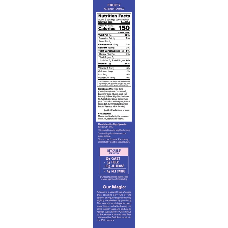 Magic Spoon Fruity Grain-Free Breakfast Cereal, 7 oz Box (3 PACK) FREE SHIPPING gallery