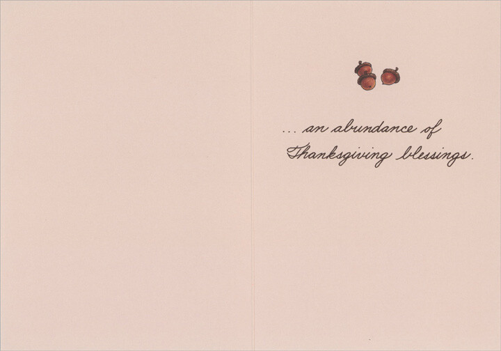 RSVP Chipmunk Sitting on Top of Large Pyramid of Acorns Thanksgiving Card gallery