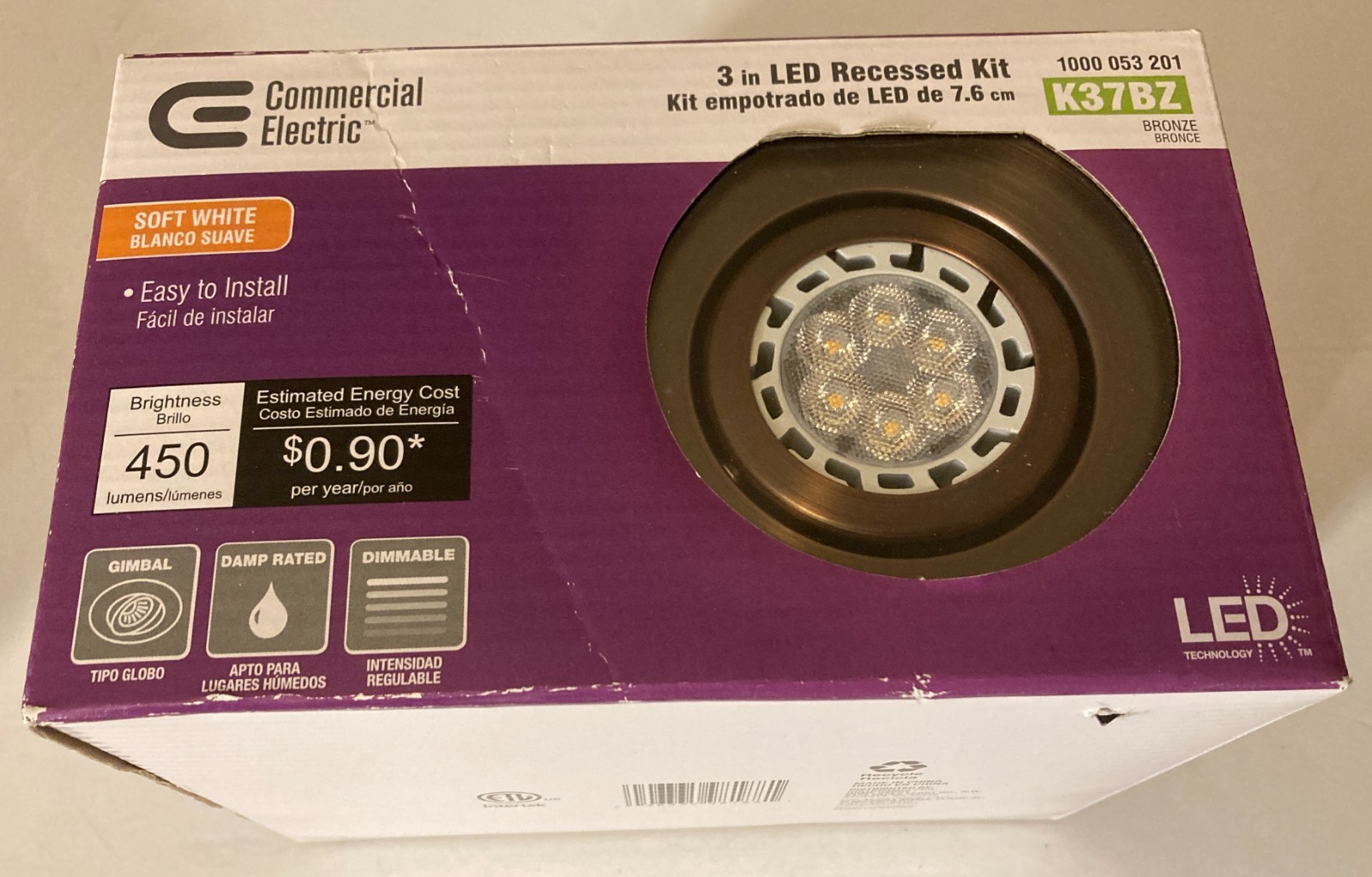 3-in LED Recessed Kit K37BZ Brand New gallery
