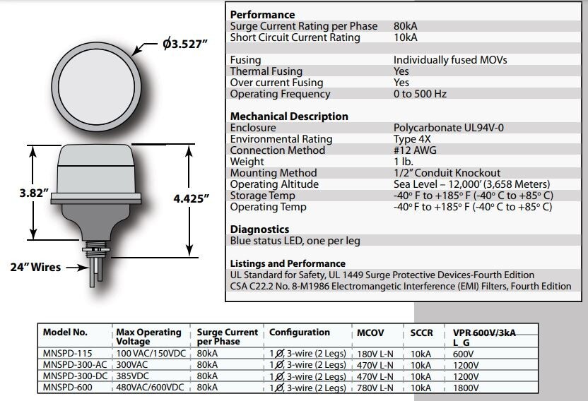 MidNite Solar MNSPD-300-DC Surge Arrestor, Surge Protection Device gallery