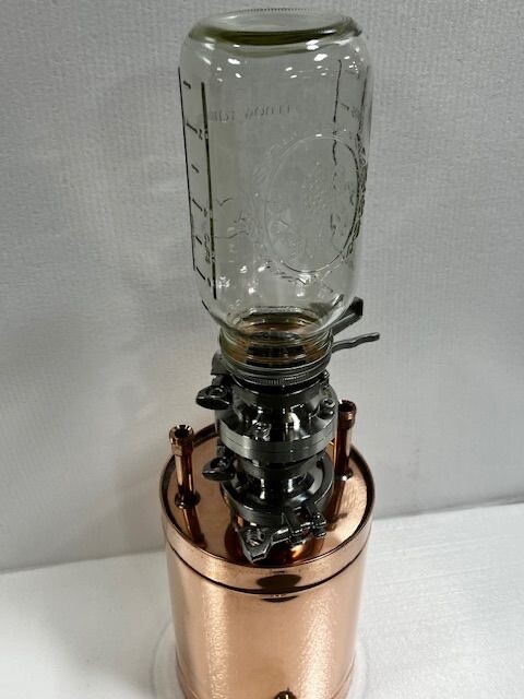 1/2 Gal. Glass Jar Infuser for 4" Cap Logic Thumper with 2" Stainless Ball Valve gallery