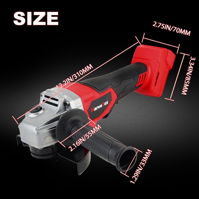 Cordless 4-1/2 Power Angle Grinder for Milwaukee 18V Battery Brushless 11000 RPM gallery