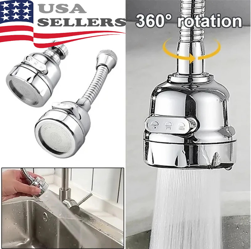 360 Degree Rotating Faucet Movable Kitchen Tap Head Water Saving Nozzle Sprayer gallery