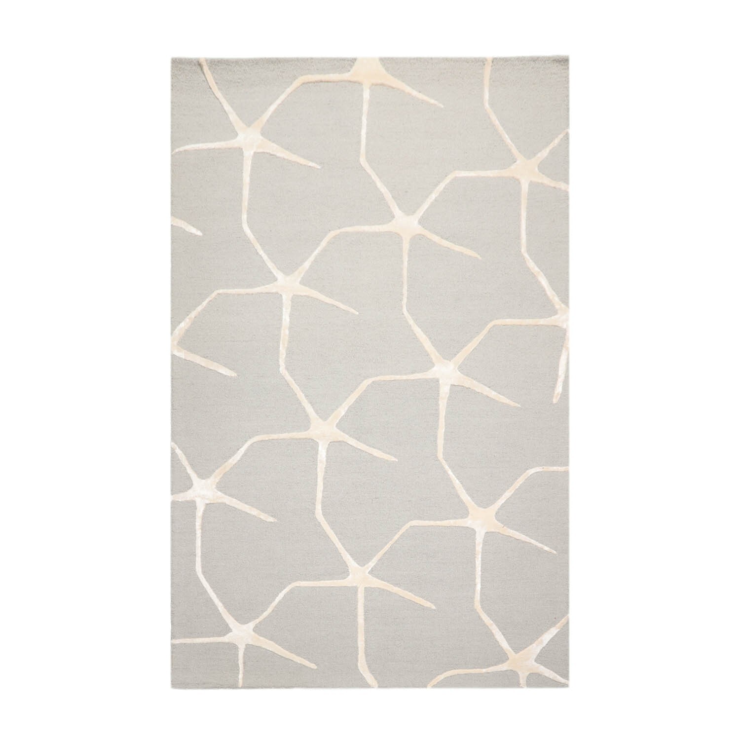 Designer Loop N Cut Pile Handmade Wool & Art Silk Modern Area Rug Gray 5' x 8' gallery