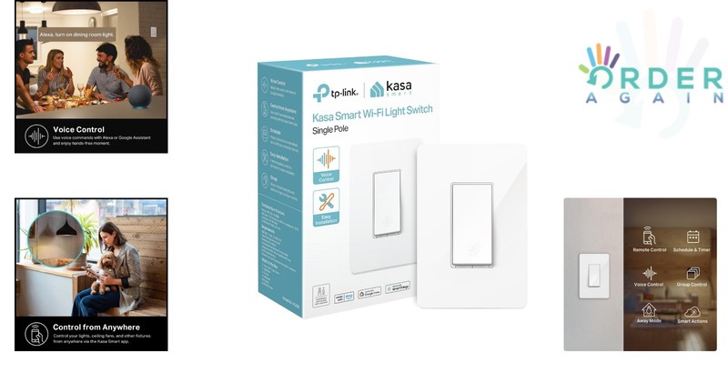 Light Switch Single Pole Wi-Fi Compatible Voice Control No Hub Required gallery