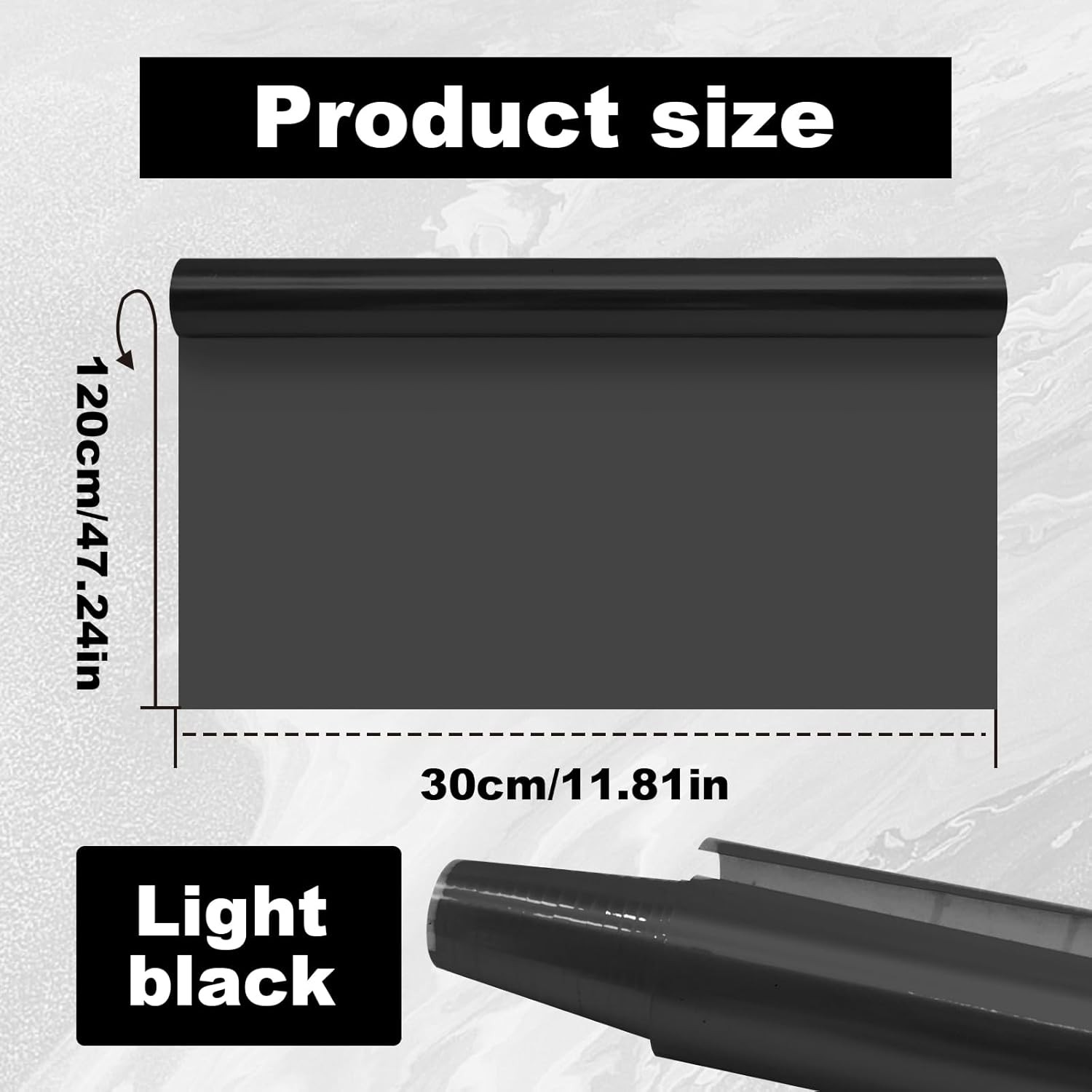 Light Membrane Self-Adhesive Vinyl Film 12 x 48 Inch, Non-Marking Protective Dec gallery