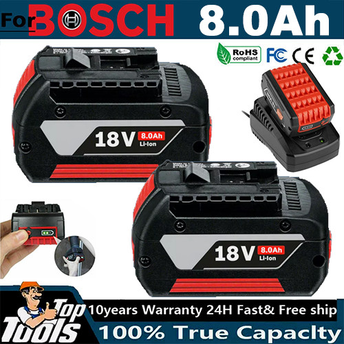 2PACK For BOSCH BAT609 CORE 18 Volt 8.0Ah High Performance Battery BAT618 Li-ion