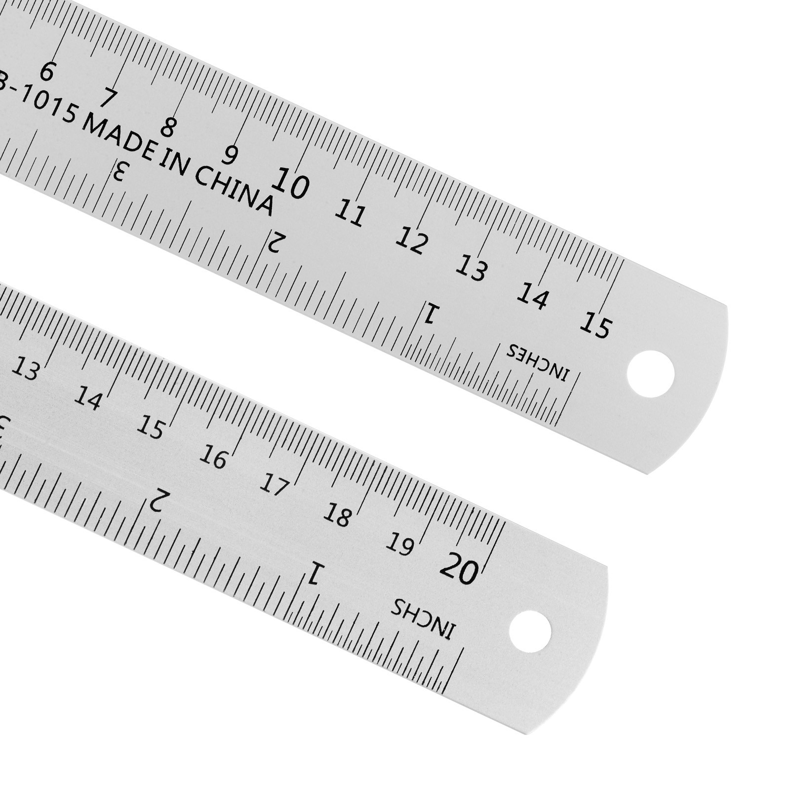 2pcs Ruler[15cm 20cm] Aluminum Straight Metric English Ruler Conversion Table gallery