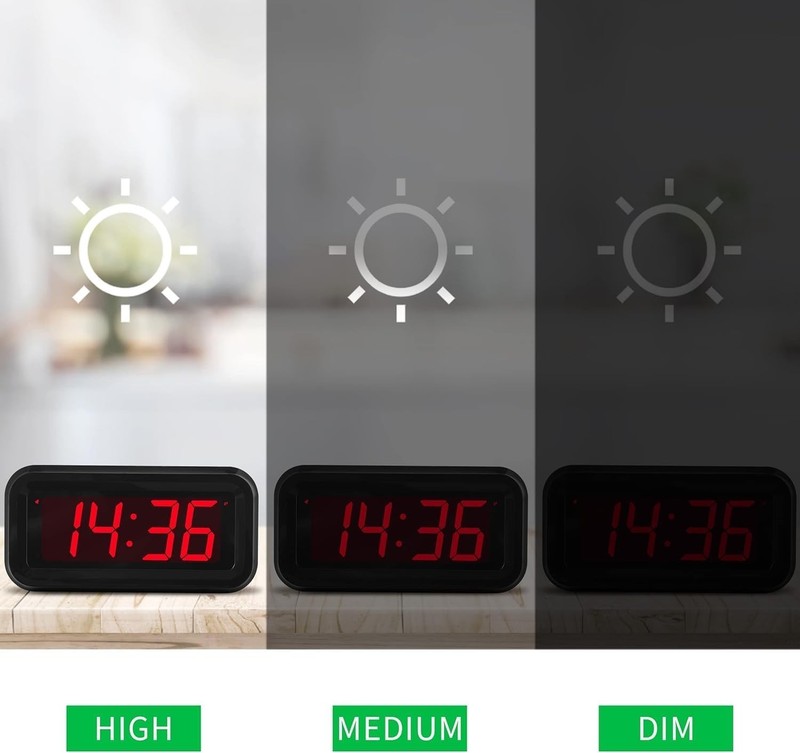 Alarm Clock, Led Digital Clock, Small Wall Clock, Battery Operated, Ad gallery