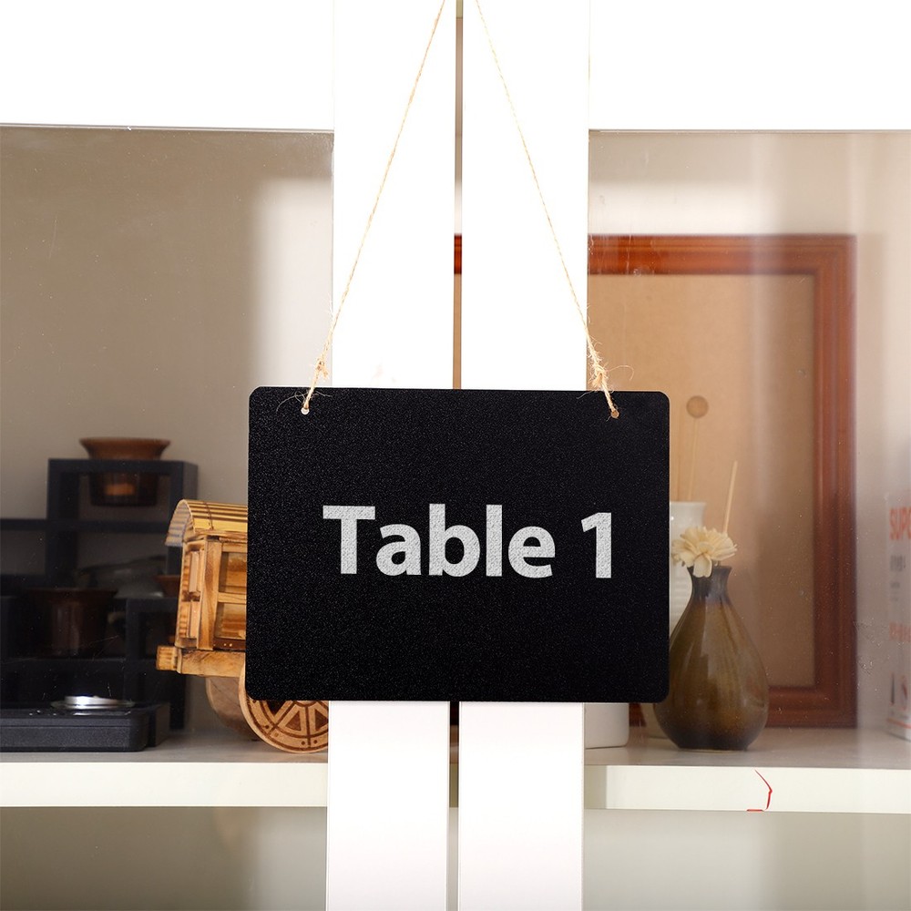 Rectangle Shape Wood Mini Chalkboard Sign Tag with Hanging Rope Board Signs