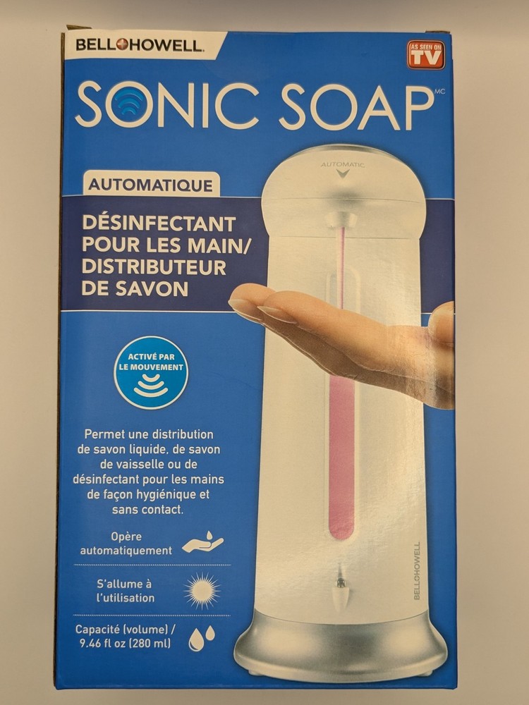 Bell+Howell Sonic Soap Automatic Hand Sanitizer/Soap Dispenser – 280ml