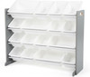 Supersized Toy Storage Organizer with 16 Removable Bins, Grey/White – Large Toy gallery