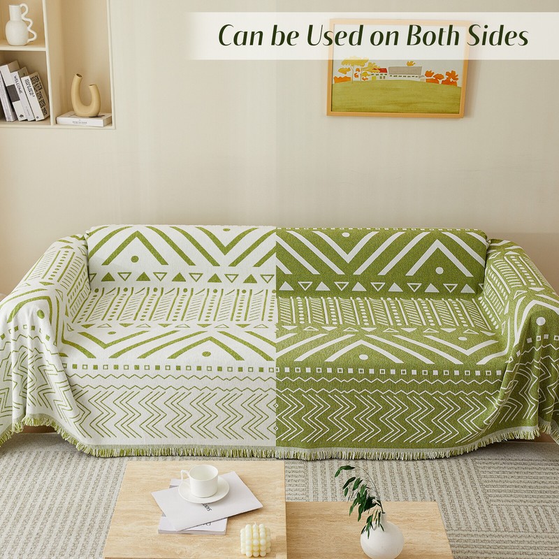 Bohemian Couch Cover Chenille Reversible Sofa Slipcover Throw Sofa Blanket Towel gallery