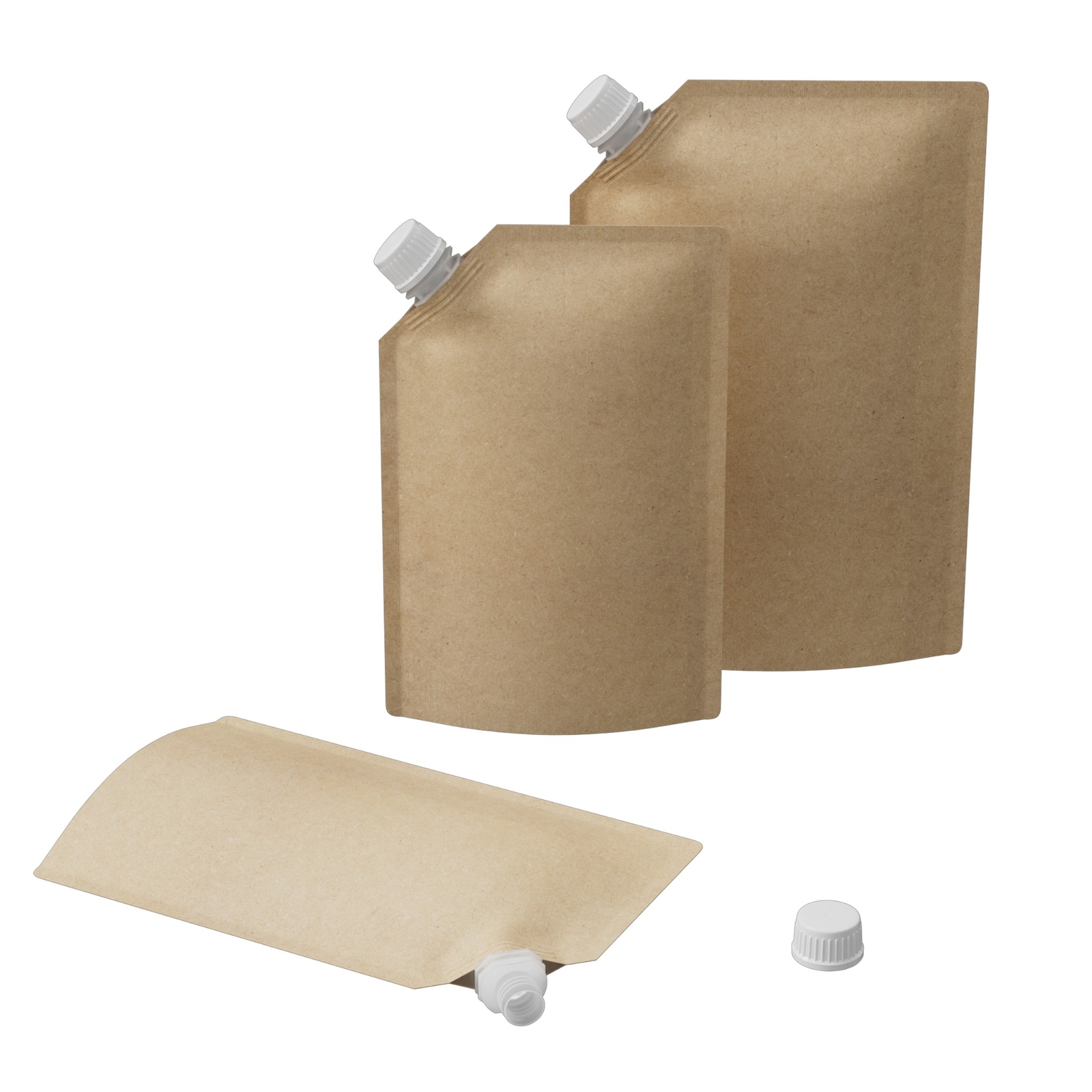 Bulk Brown Kraft Corner Pouring Wide Mouth Twist Cap for Concealing Beverage gallery