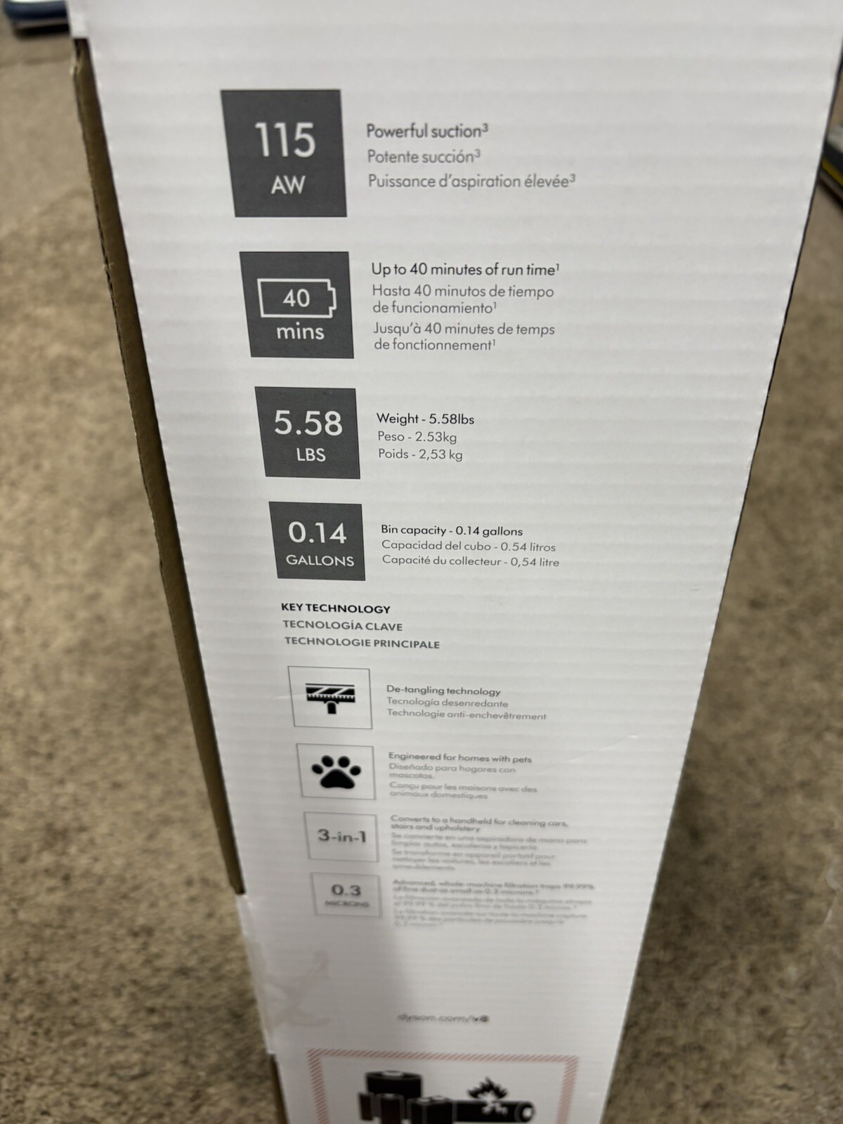 Dyson V8 Origin Extra Stick Vacuum SV25 Gray/Blue BRAND NEW gallery