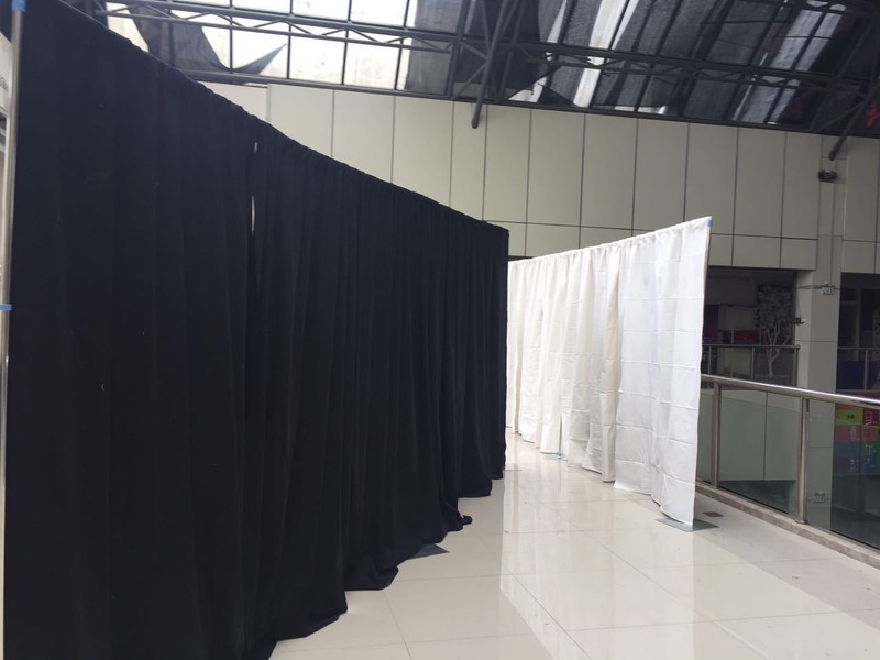 ADJUSTABLE QUICK BACKDROP KIT 10 FT TALL x 10FT-50FT WIDE PIPE WITHOUT DRAPE gallery