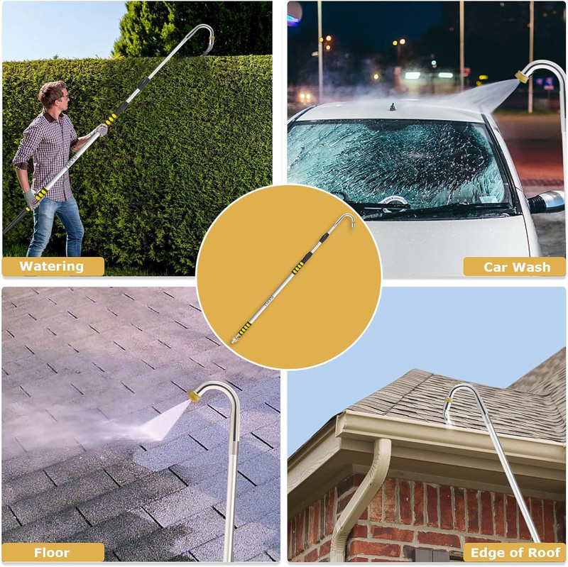 20FT Reach Gutter Cleaning Tools from the Ground, Telescopic Gutter Cleaner Tool gallery