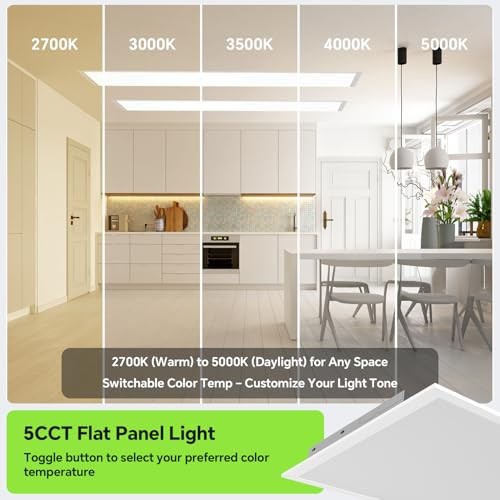 4 Pack 2x4 LED Flat Panel Light 50/40/35/30/25W 6500lm Adjustable, 2x4FT 4PACK gallery