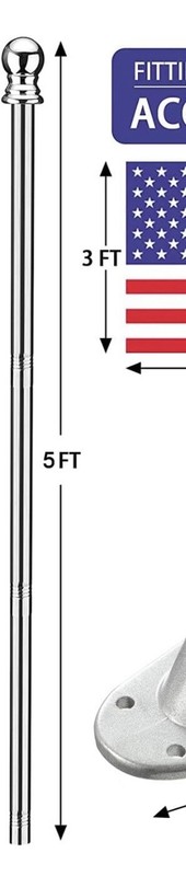Flag Pole for House, 6Ft Flag Pole (Bracket & Flag Not Included) gallery