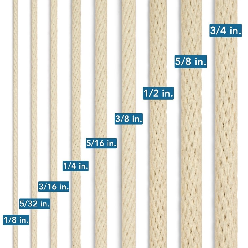 Solid Braid Cotton Rope art craft decoration macrame toy 1/8 1/4 3/8 1/2 5/8 3/4 gallery