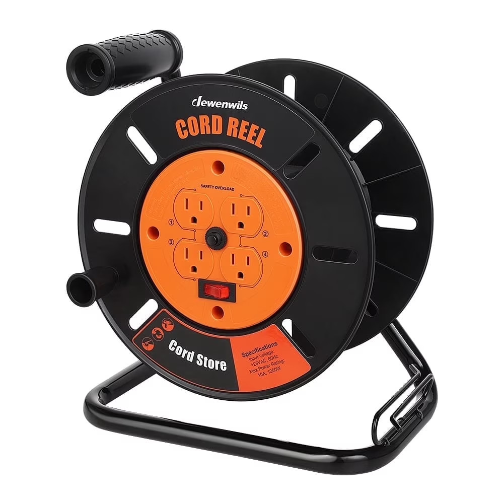 DEWENWILS Retractable Extension Cord Reel for 100 ft of 14 or 16 gauge cord gallery