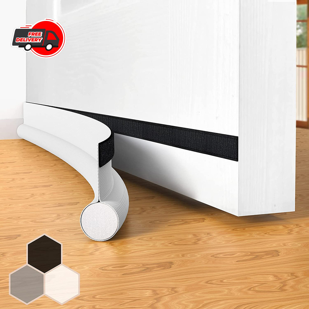 Door Draft Stopper under Noise, Blocker Insulator Sweep Bugs Mice Stripping Dust