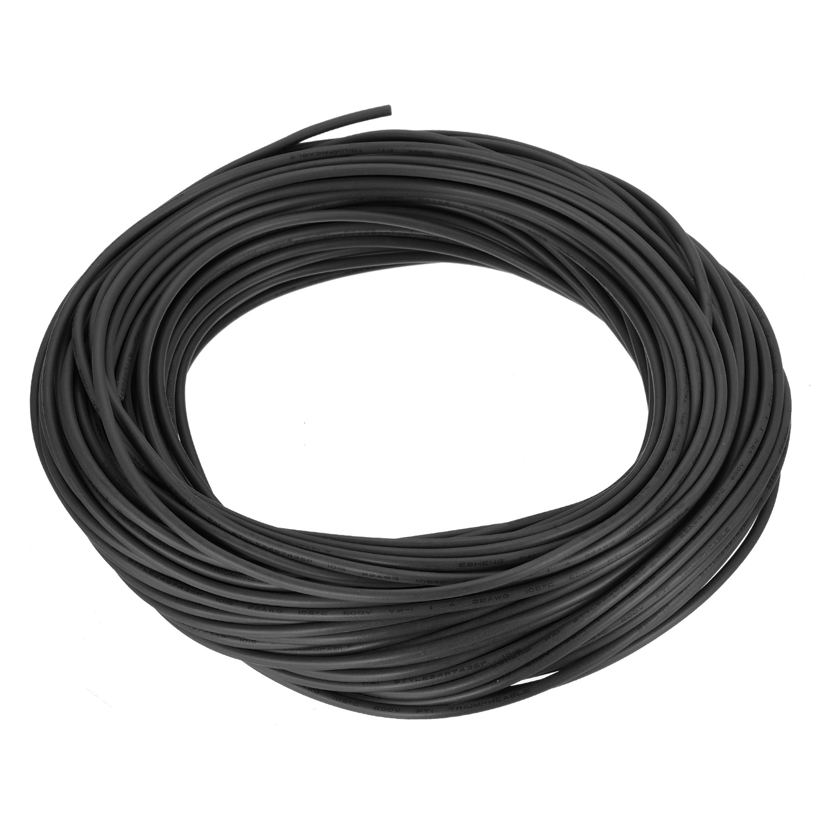 22AWG 22 Gauge Stranded Hook-Up Wire PVC Tinned Copper Wire 30m/100ft Black gallery