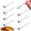 8pc Mini Tiny Spoons for Spices Jars 2.95" Stainless Steel Small Condiment Scoop gallery