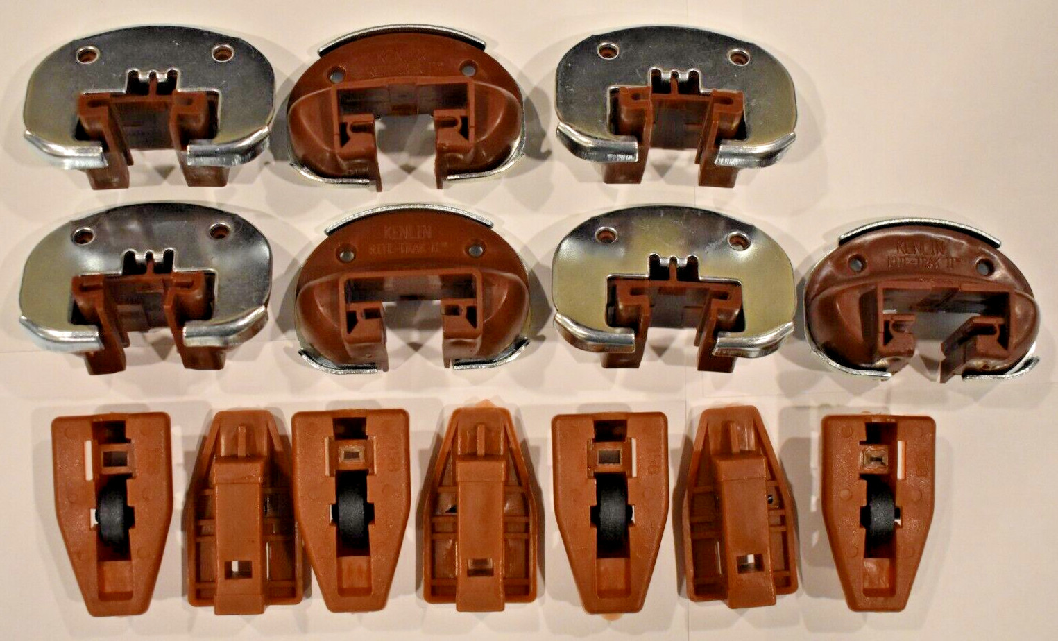 7x Kenlin Rite Trak II Drawer Guide Glide Stop Roller Metal & Screws, US Made! gallery