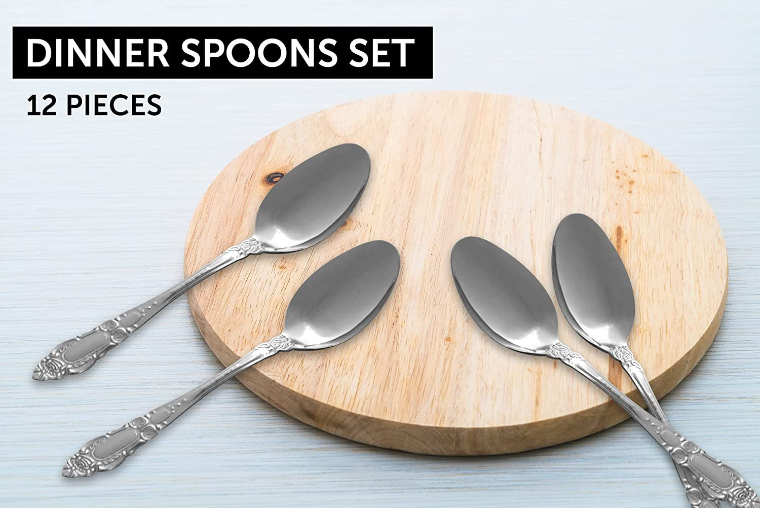 Dinner Spoons Stainless Steel Table Spoons Flatware (Set of 12) gallery